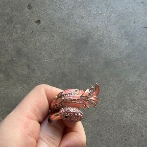 Flamingo Crystal Encrusted Ring